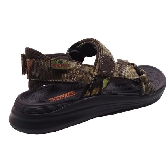 Skechers Men's NEW Sargo Namor Luxe Foam Camouflage Sandals Hook & Loop Straps - Picture 6 of 13